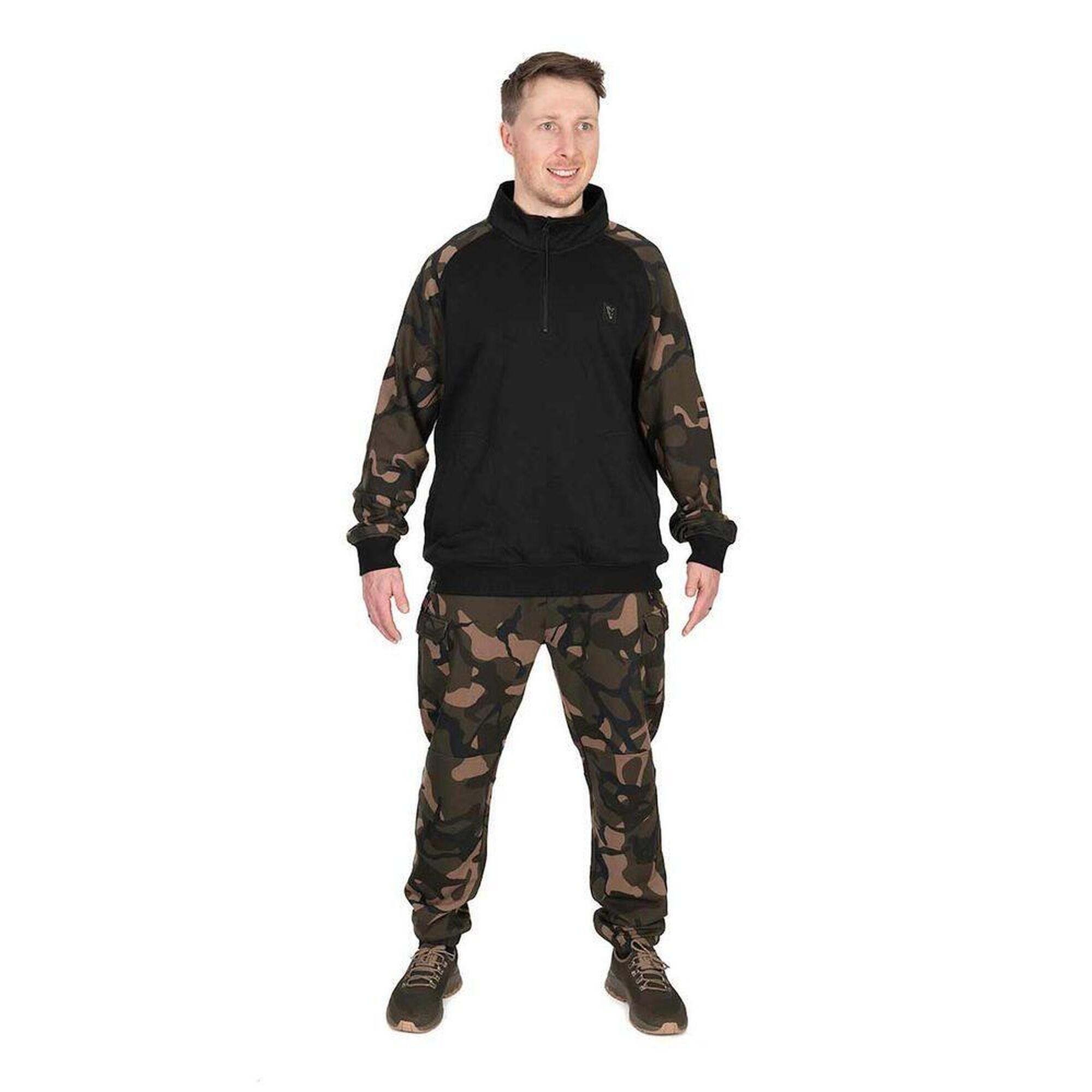 Fox Mikina LW Black/Camo QTR ZIP - L