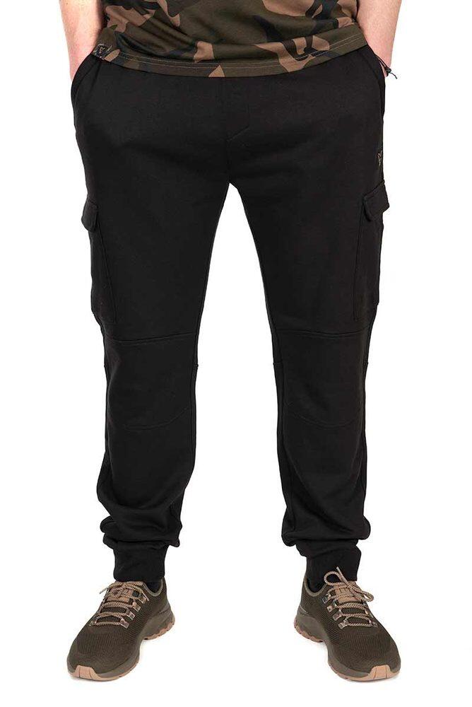 FOX Tepláky LW Black / Camo Combat Joggers