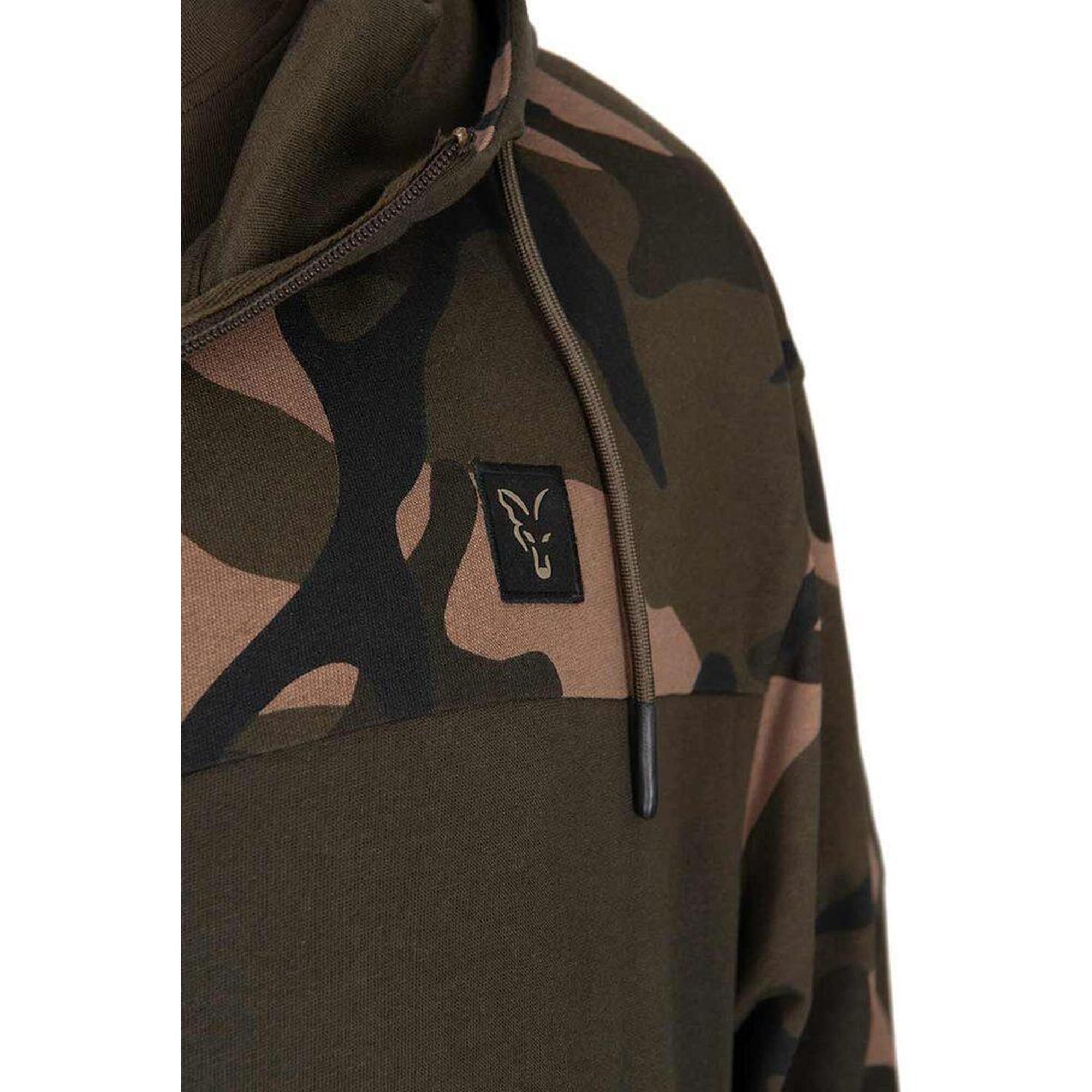 Fox Mikina LW Khaki / Camo Split Zip Hoody - M