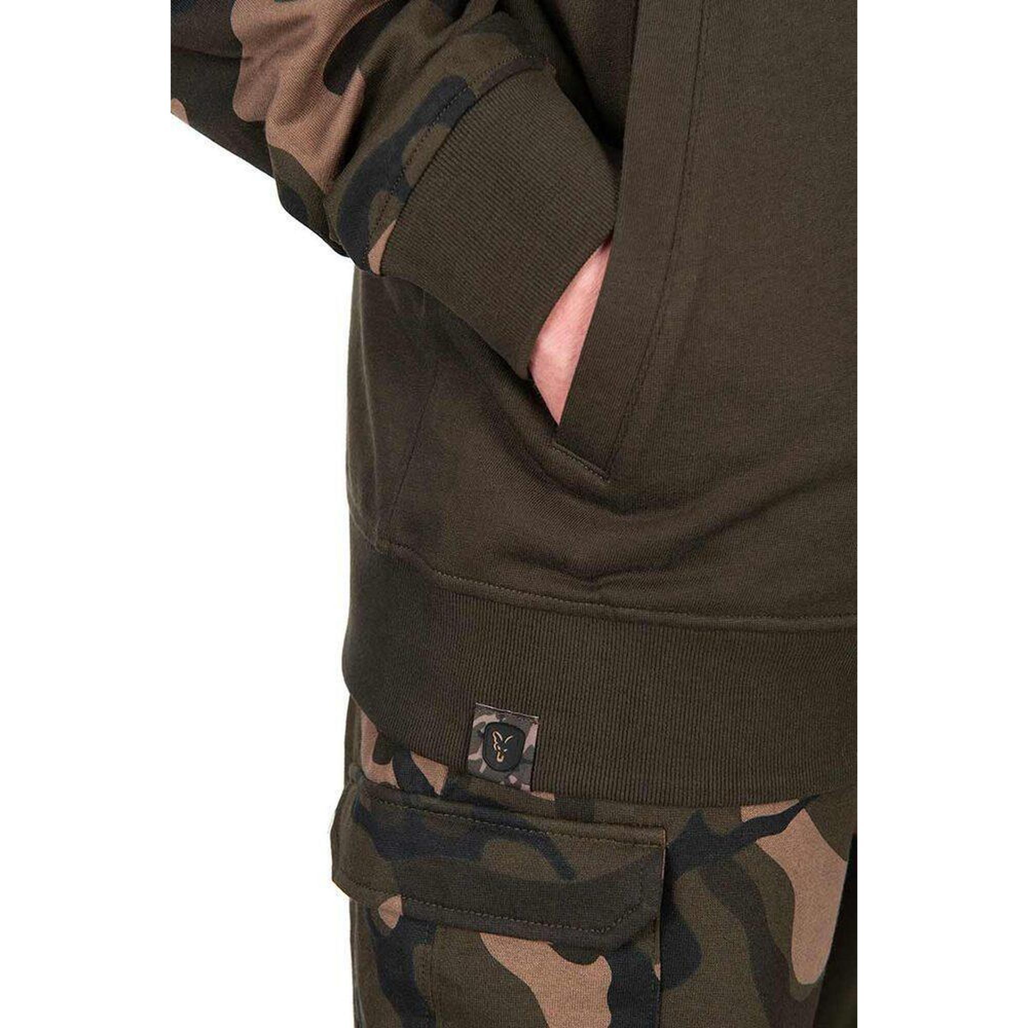 Fox Mikina LW Khaki / Camo Split Zip Hoody - M