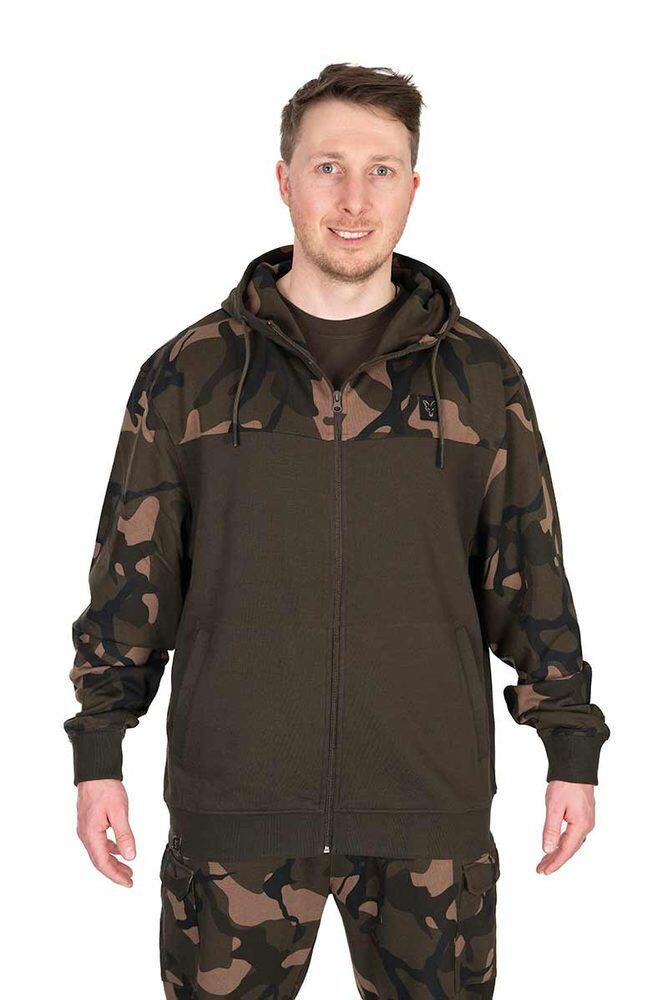 Sweat à capuche Fox Light Weight kaki/camouflage à fermeture éclair fendue 2/7