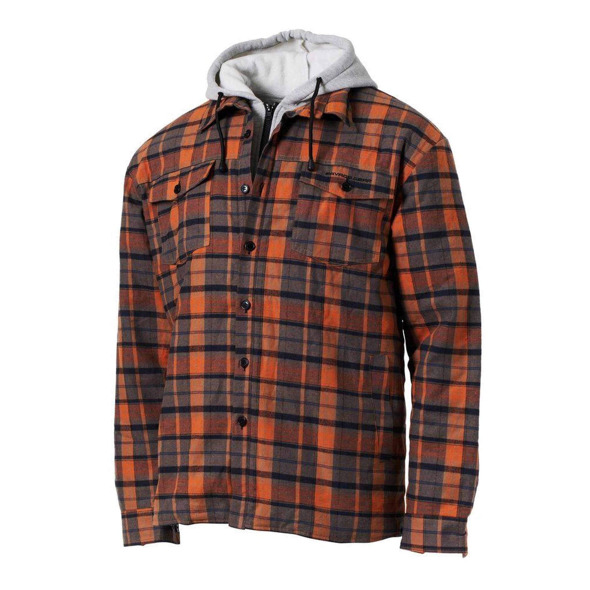 Savage Gear Bunda Twin Shirt Jacket Orange/Grey - M