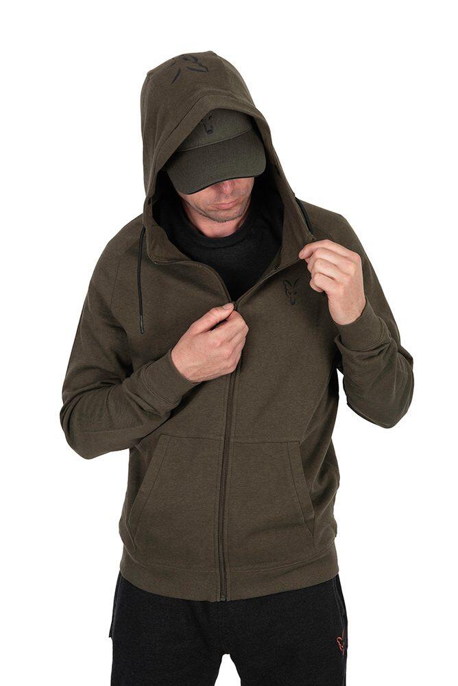 Sweat Zippé Noir Sweat à Capuche Fox International - Zip Complet, Poche Sécurité - Taille M Noir Sweat Capuche Fox