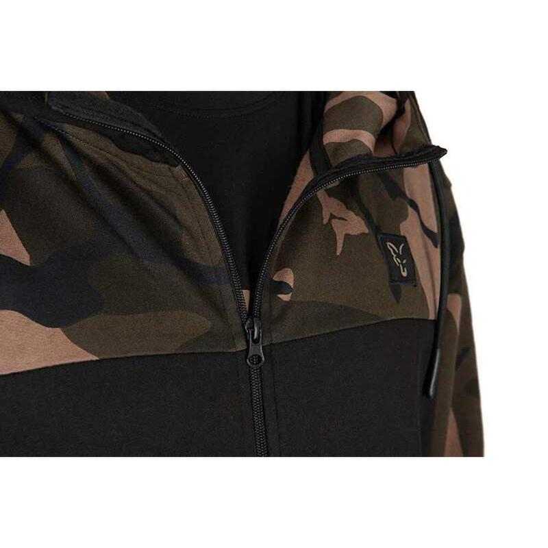 Fox Mikina LW BLack / Camo Split Zip Hoody - XL