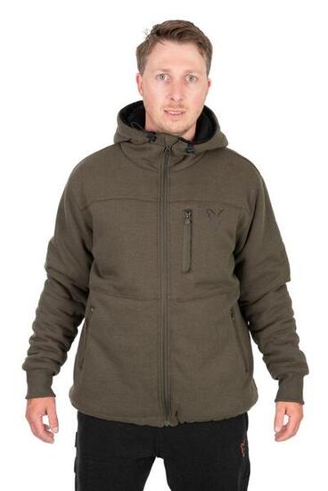 Veste sherpa Fox Collection verte et noire