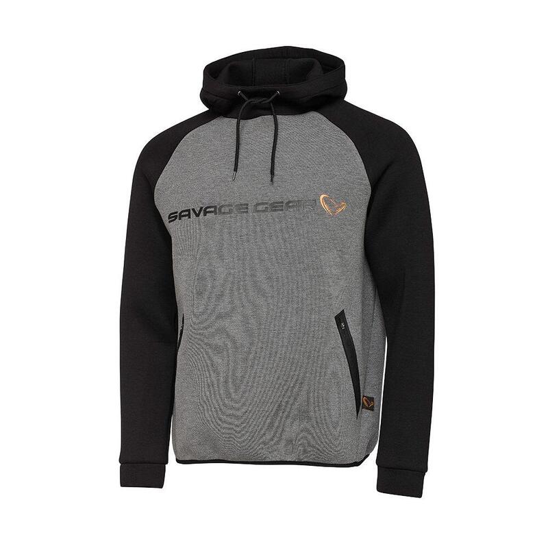 Savage Gear Mikina Tec-Foam Hoodie Dark Grey Melange - XL