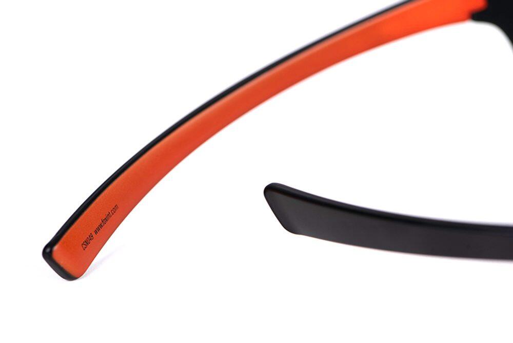 Fox Wraps Black & Orange Brown Lense Sunglasses - Fox Kleding & Zonnebril 5/5
