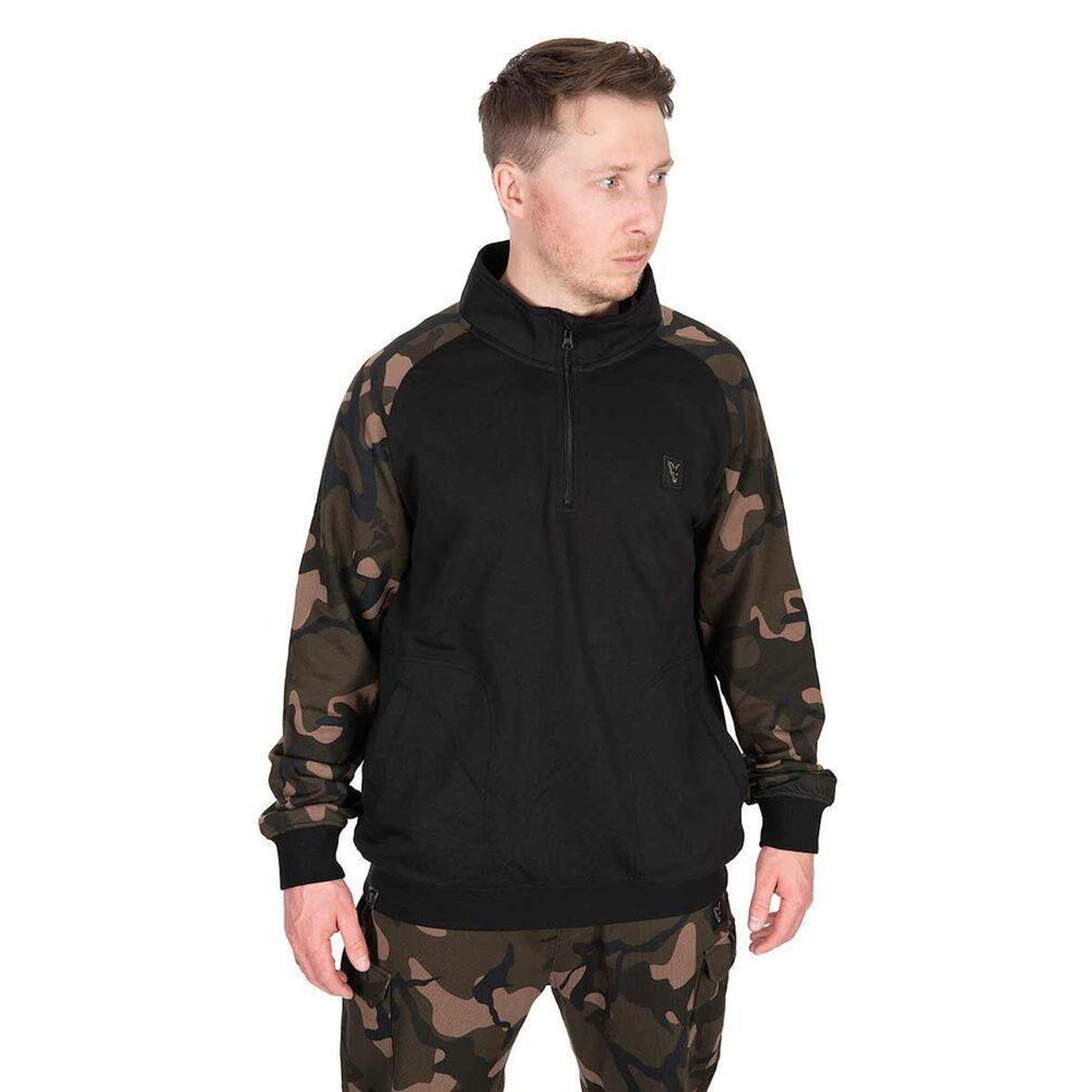 Fox Mikina LW Black/Camo QTR ZIP - L