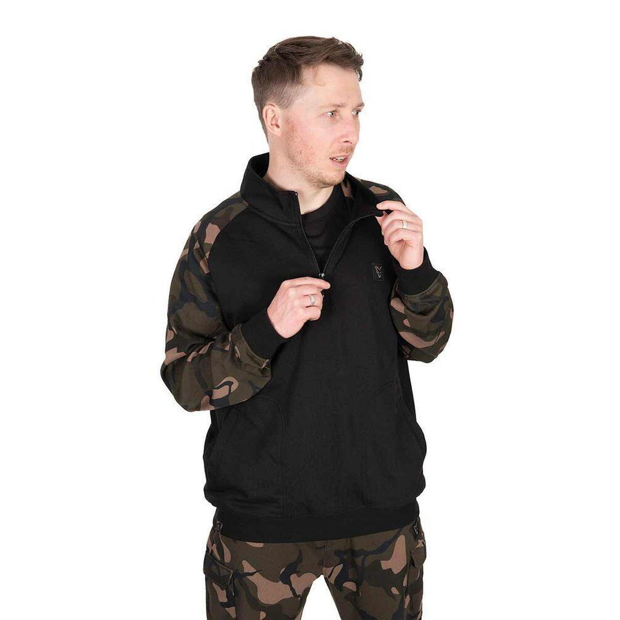 Fox Mikina LW Black/Camo QTR ZIP - L