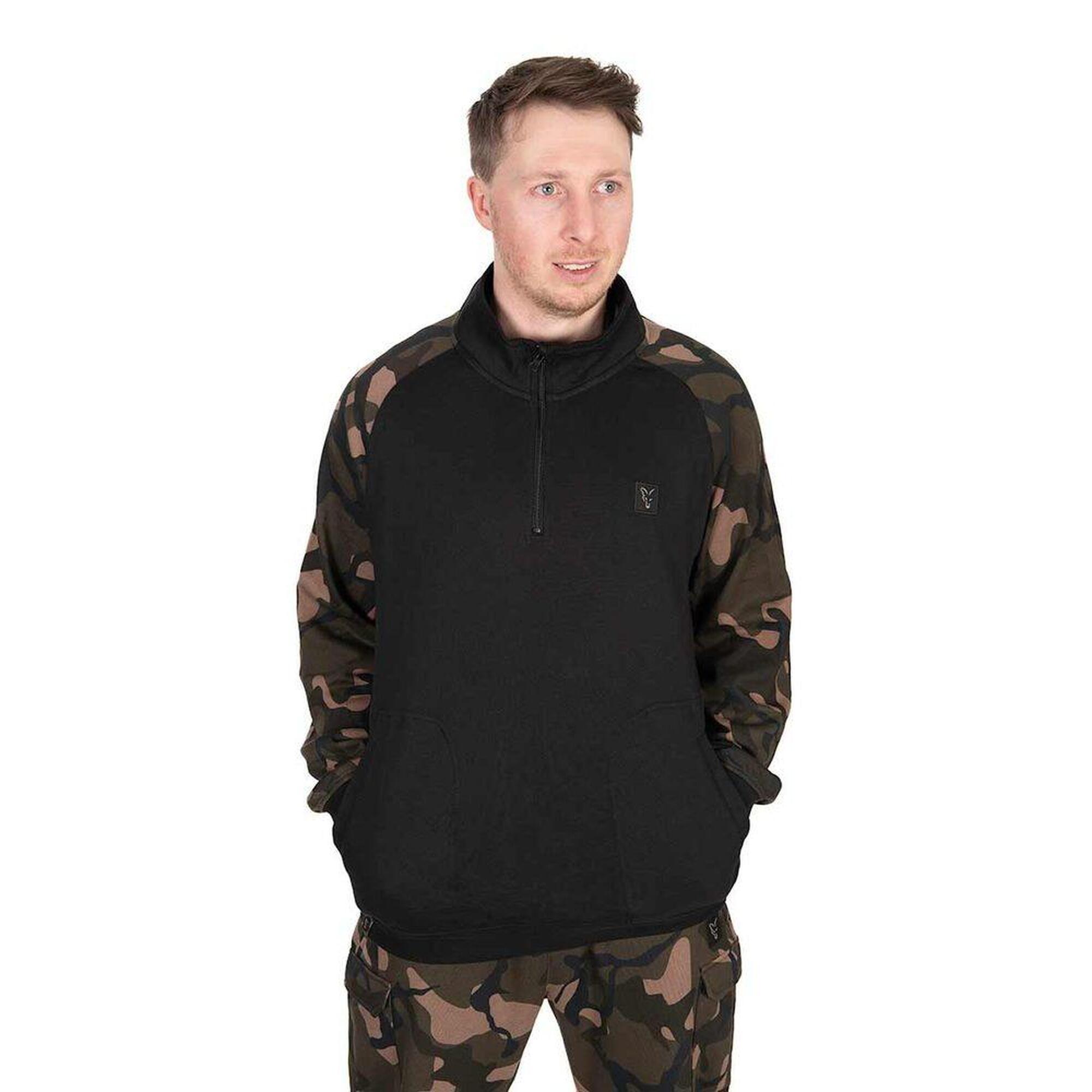 Fox Mikina LW Black/Camo QTR ZIP - L