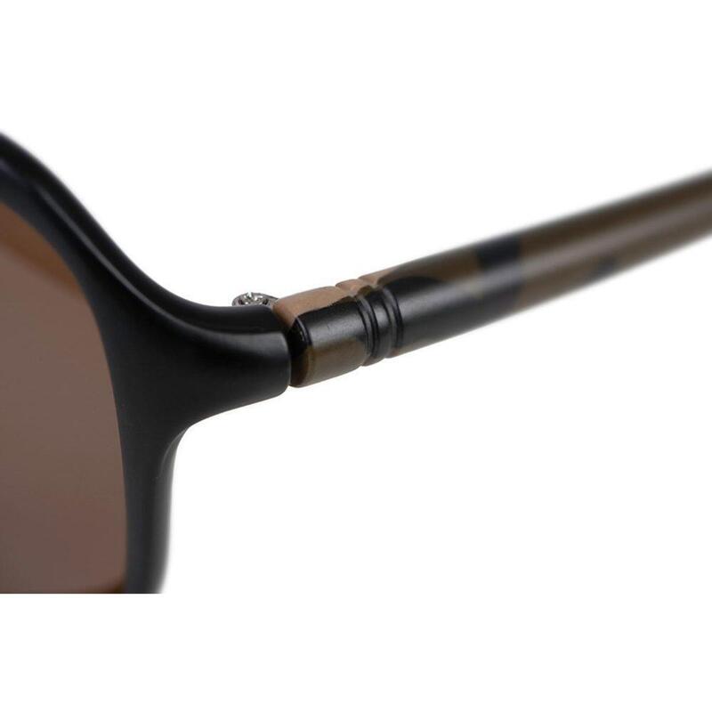 Fox Polarizační Brýle Aviator Black & Camo hnědé čočky