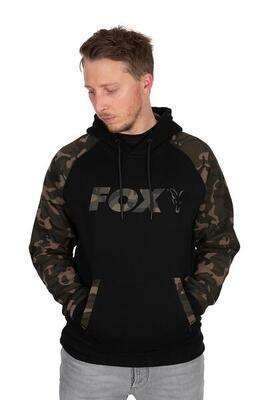 Fox black / camo raglan hoodie small - fox kleding & zonnebril