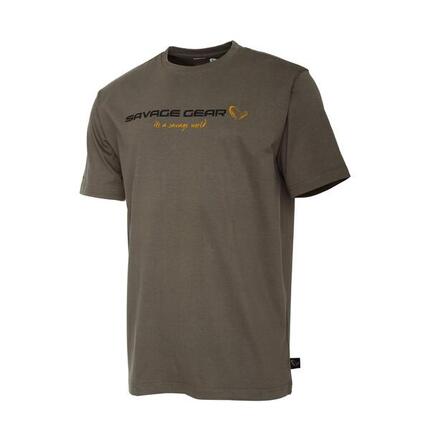 Savage Gear SG4 Logo T-Shirt Herren (Loden Green) Größe 2XL
