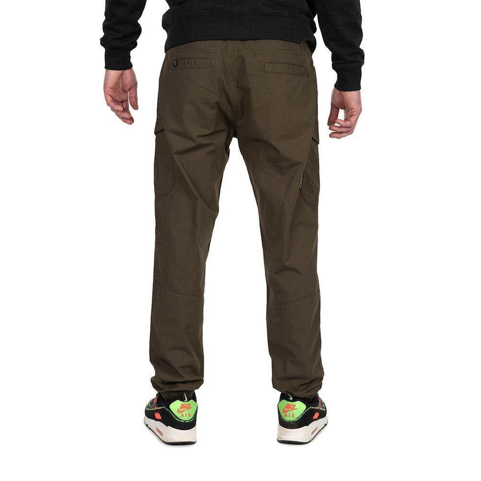 Fox Kalhoty Collection LW Cargo Trousers Green & Black - M