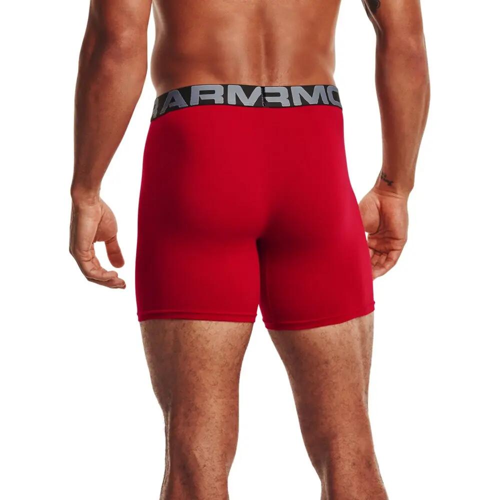 UA Charged Cotton 6in 3 Pack Czerwony S 2/7