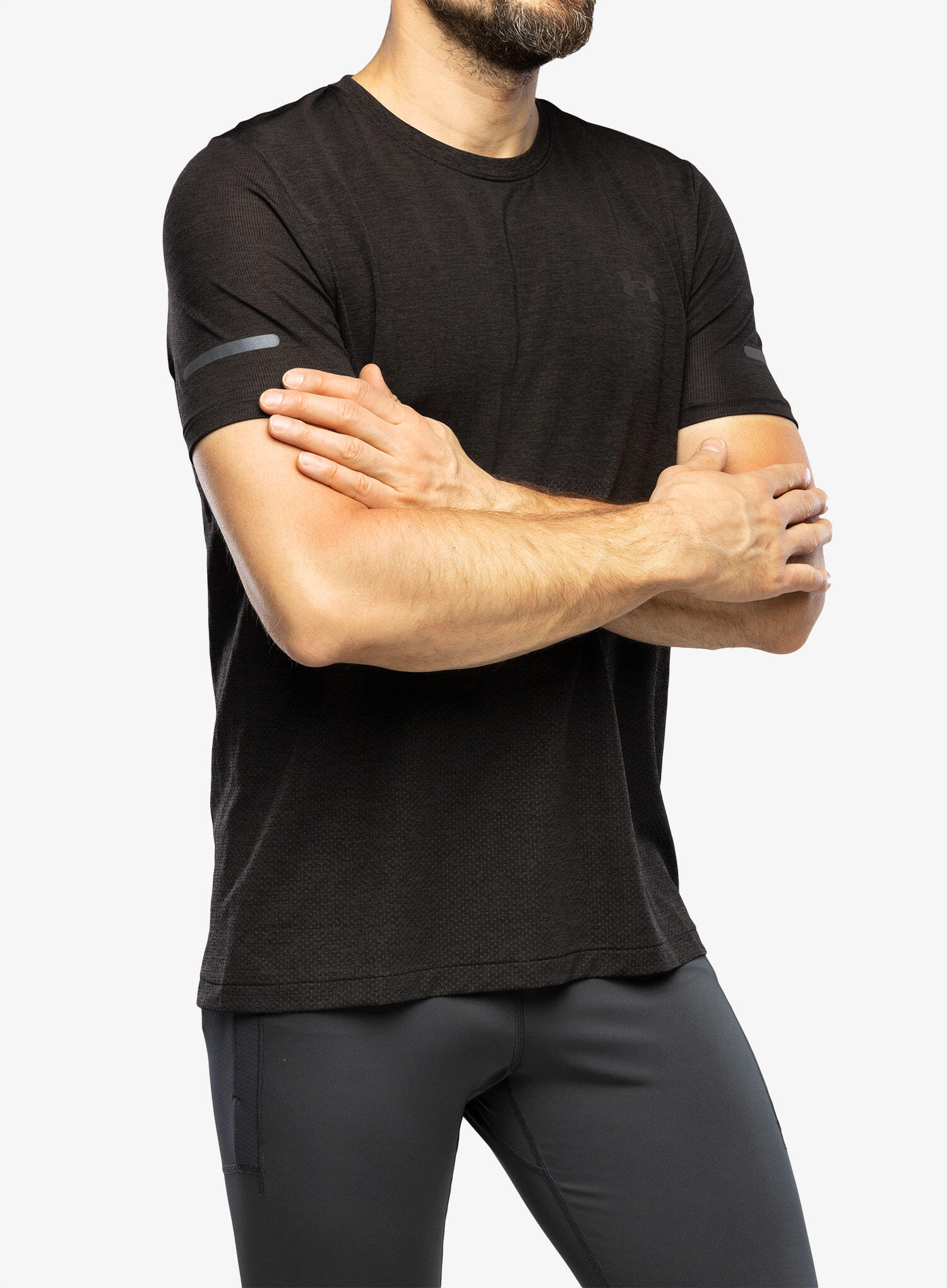 Camiseta de manga corta Under Armour Seamless Stride Negra 4/7