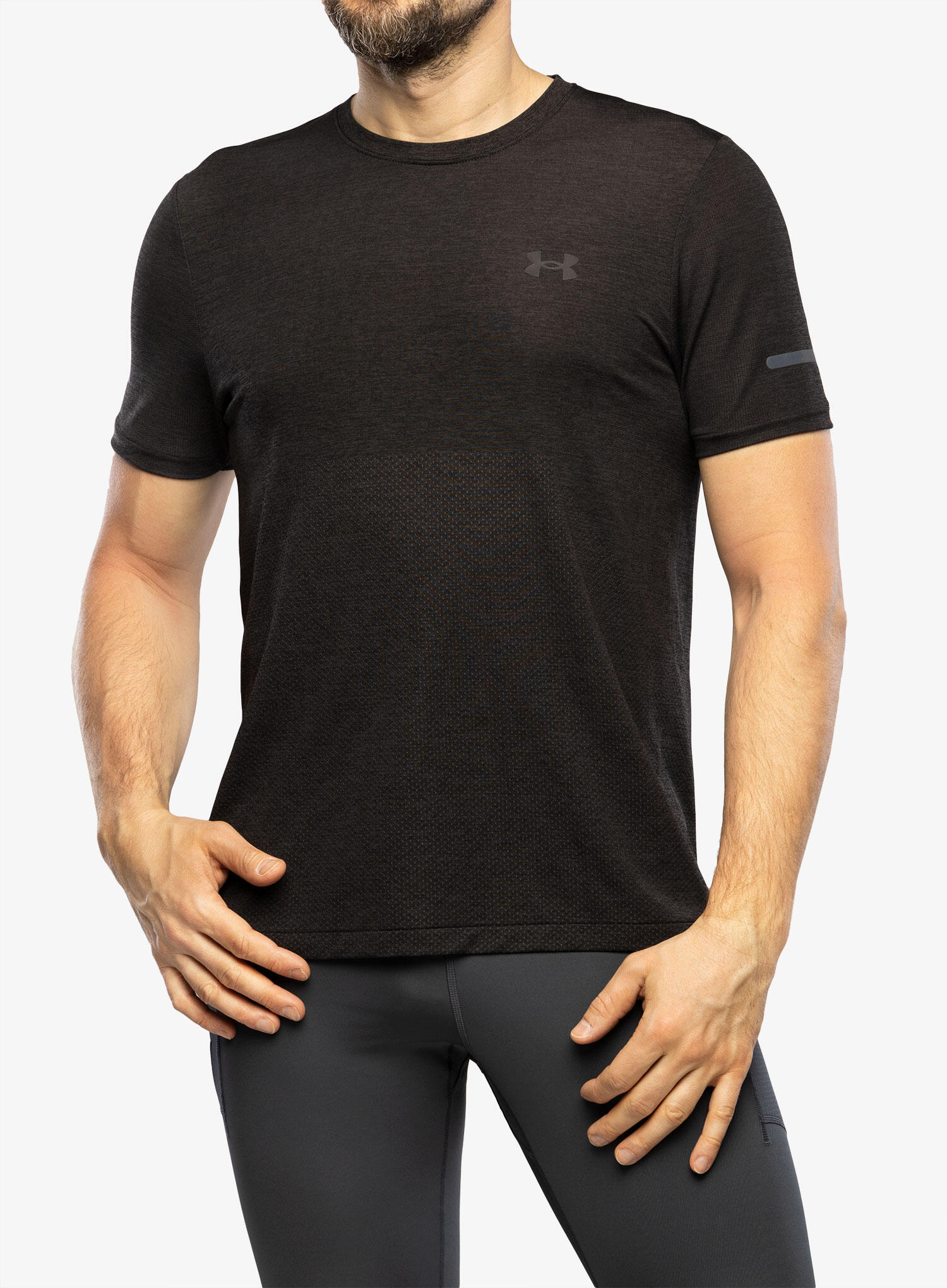 Camiseta de manga corta Under Armour Seamless Stride Negra 5/7