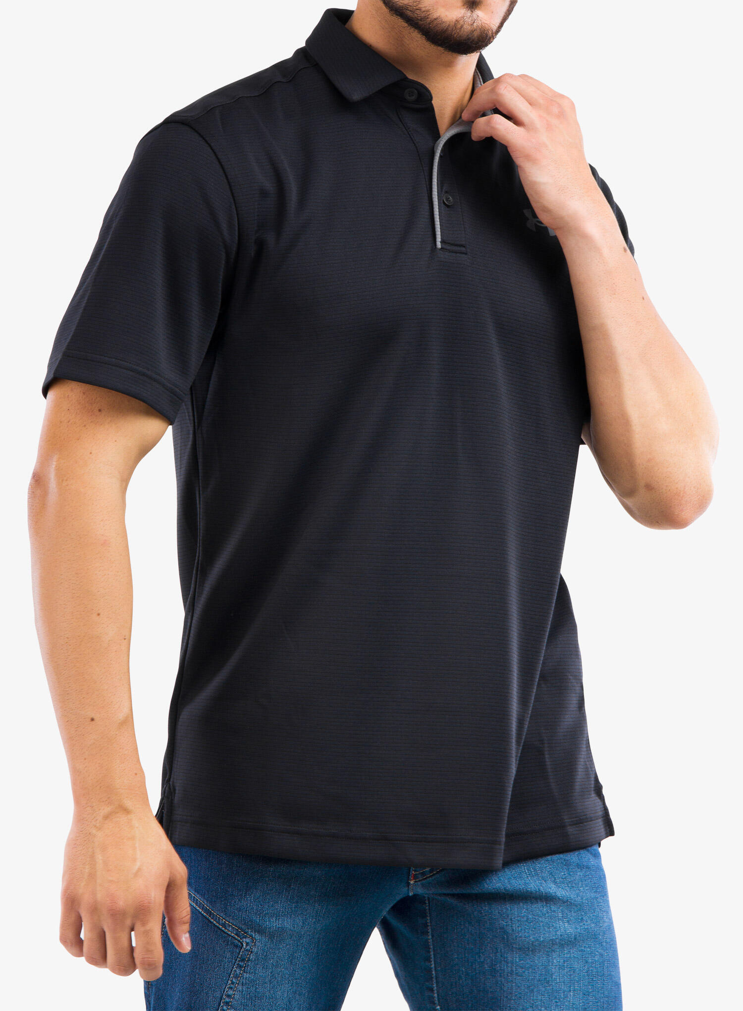 "Tech" Poloshirt für Herren Schwarz 3/7