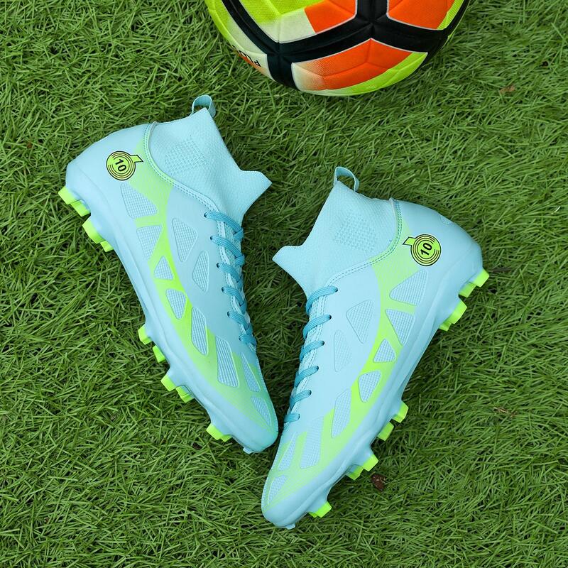 Ghete de fotbal MBrands, 8.2 cu glezna, crampoane, culoare verde