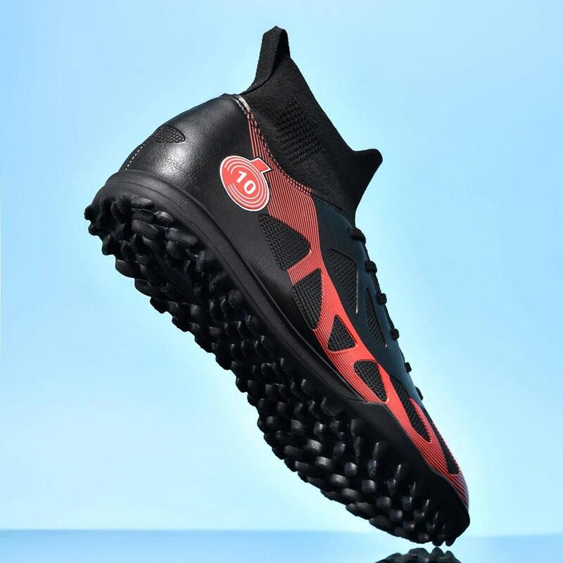 Ghete de fotbal MBrands, 8.2 cu glezna ,pentru teren sintetic, culoare negru