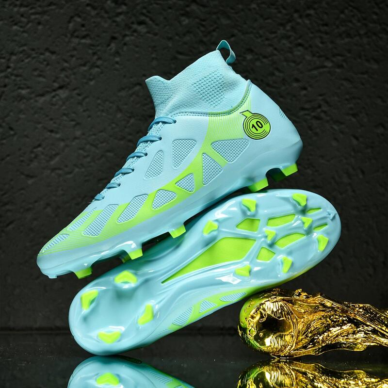Ghete de fotbal MBrands, 8.2 cu glezna, crampoane, culoare verde