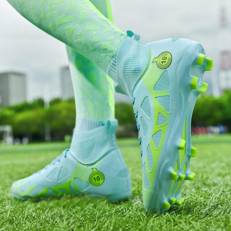 Ghete de fotbal MBrands, 8.2 cu glezna, crampoane, culoare verde