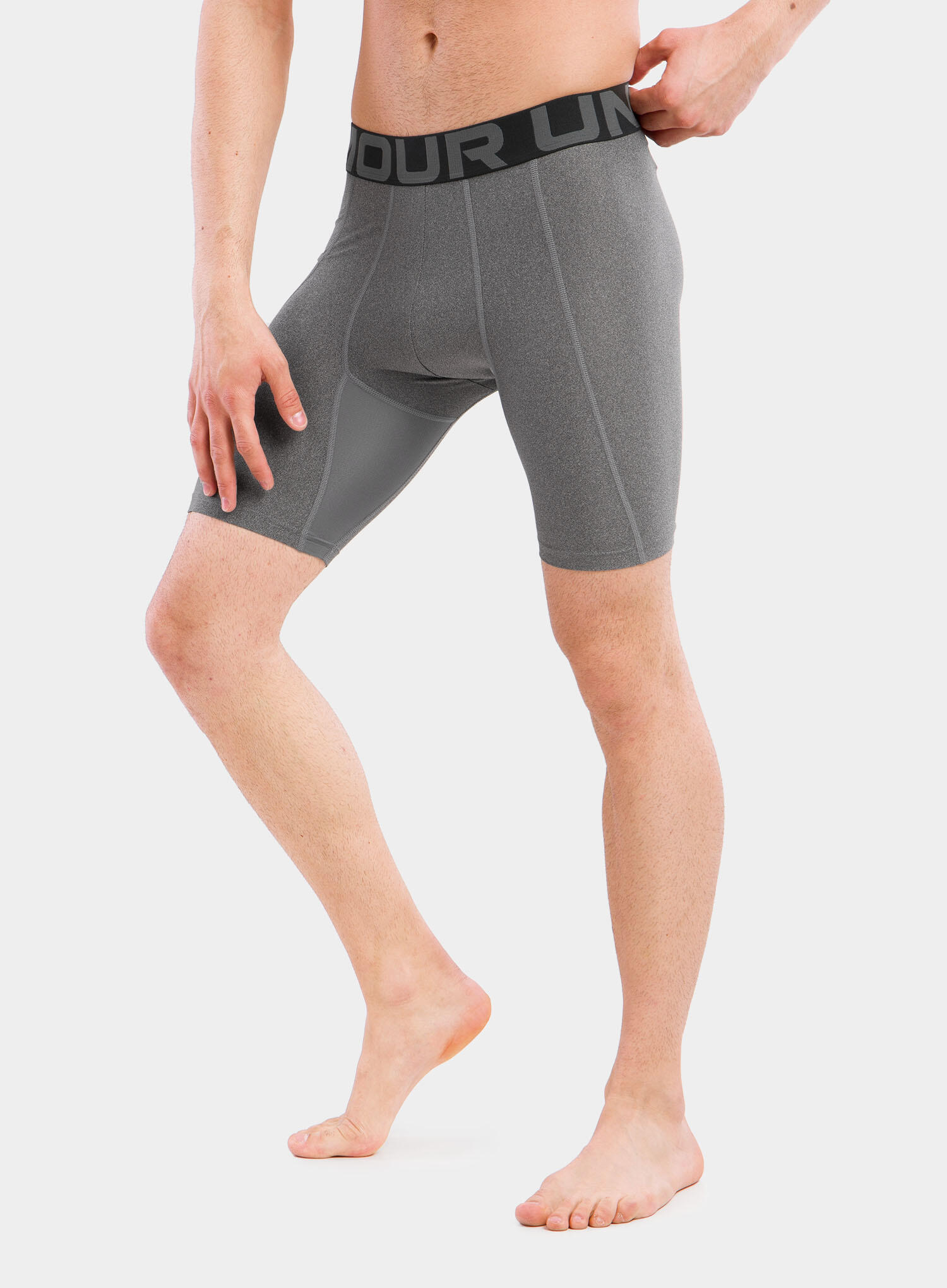 "HeatGear" KompressionsShorts für Herren Dunkelgrau 3/7