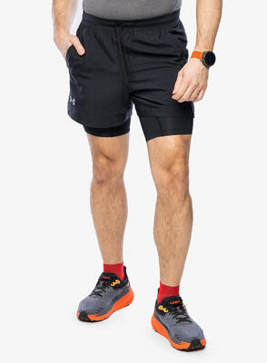 Korte broek under armour launch 5 2-in-1 voor mannen