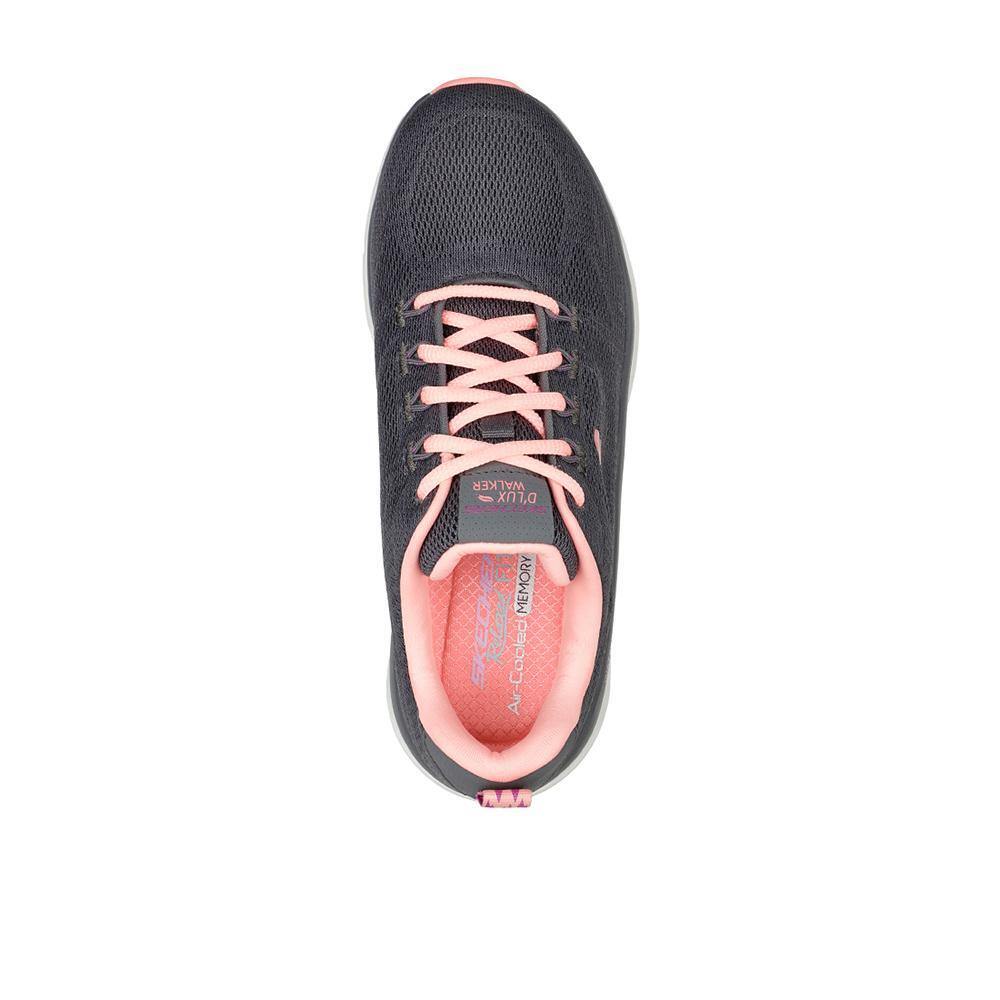 Tênis Cinza Skechers D'LUX Walker Feminino 3/4