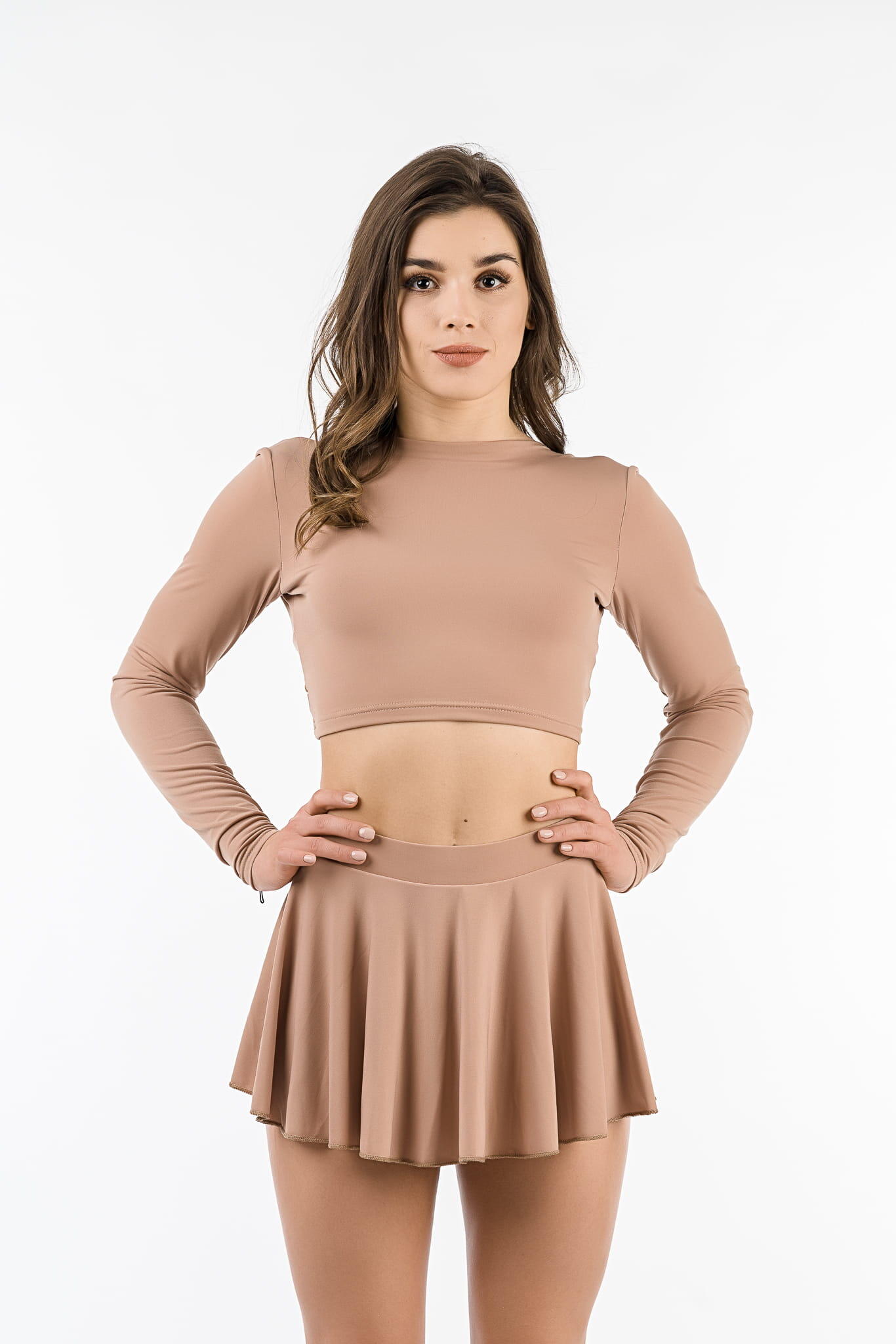 Top do tańca pole dance Rev Activ Twist z odkrytymi plecami z długim rękawem 2/3