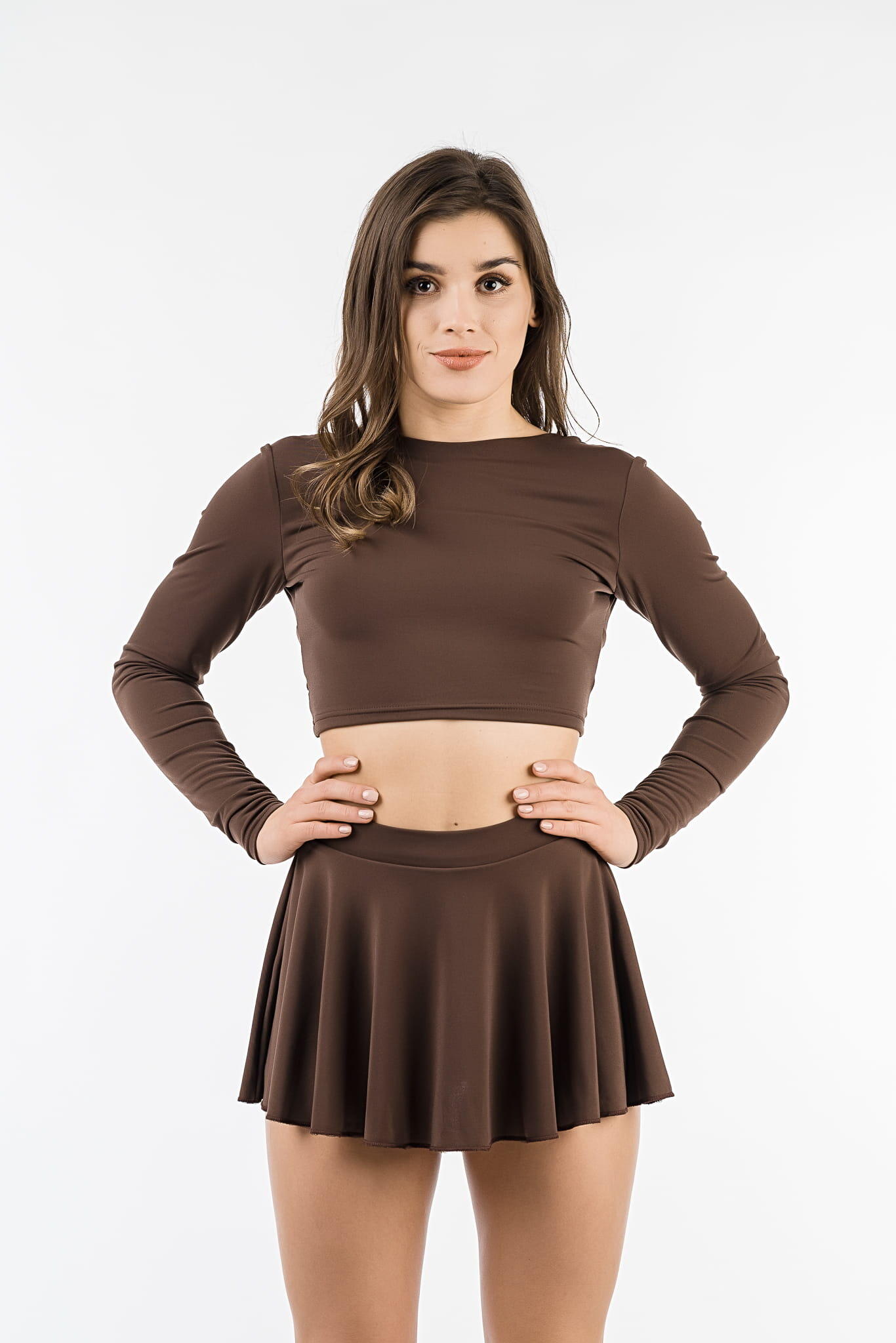 Top do tańca pole dance Rev Activ Twist z odkrytymi plecami z długim rękawem 3/3