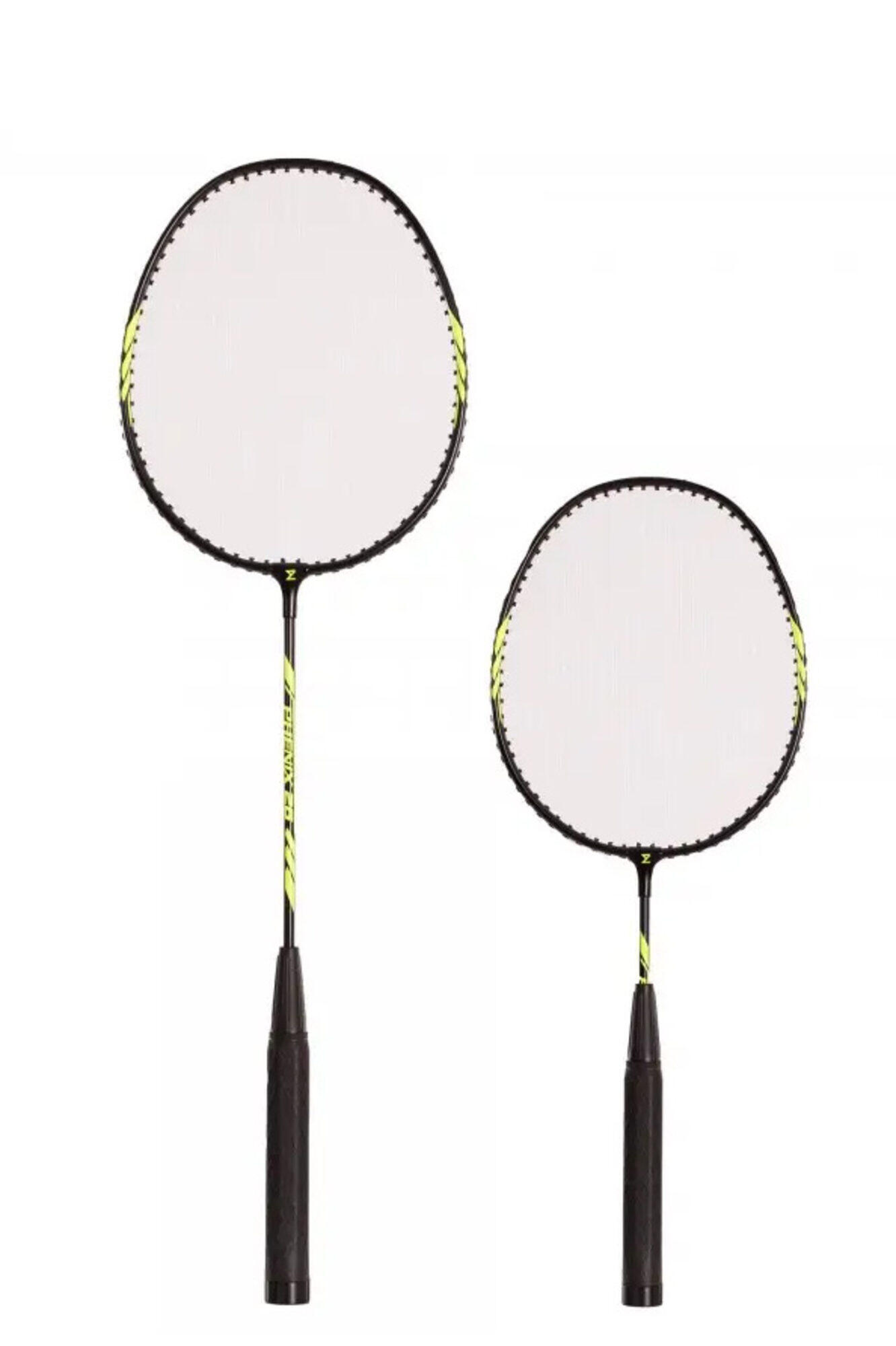 POWER SHOT Set van 10 in hoogte verstelbare badmintonrackets