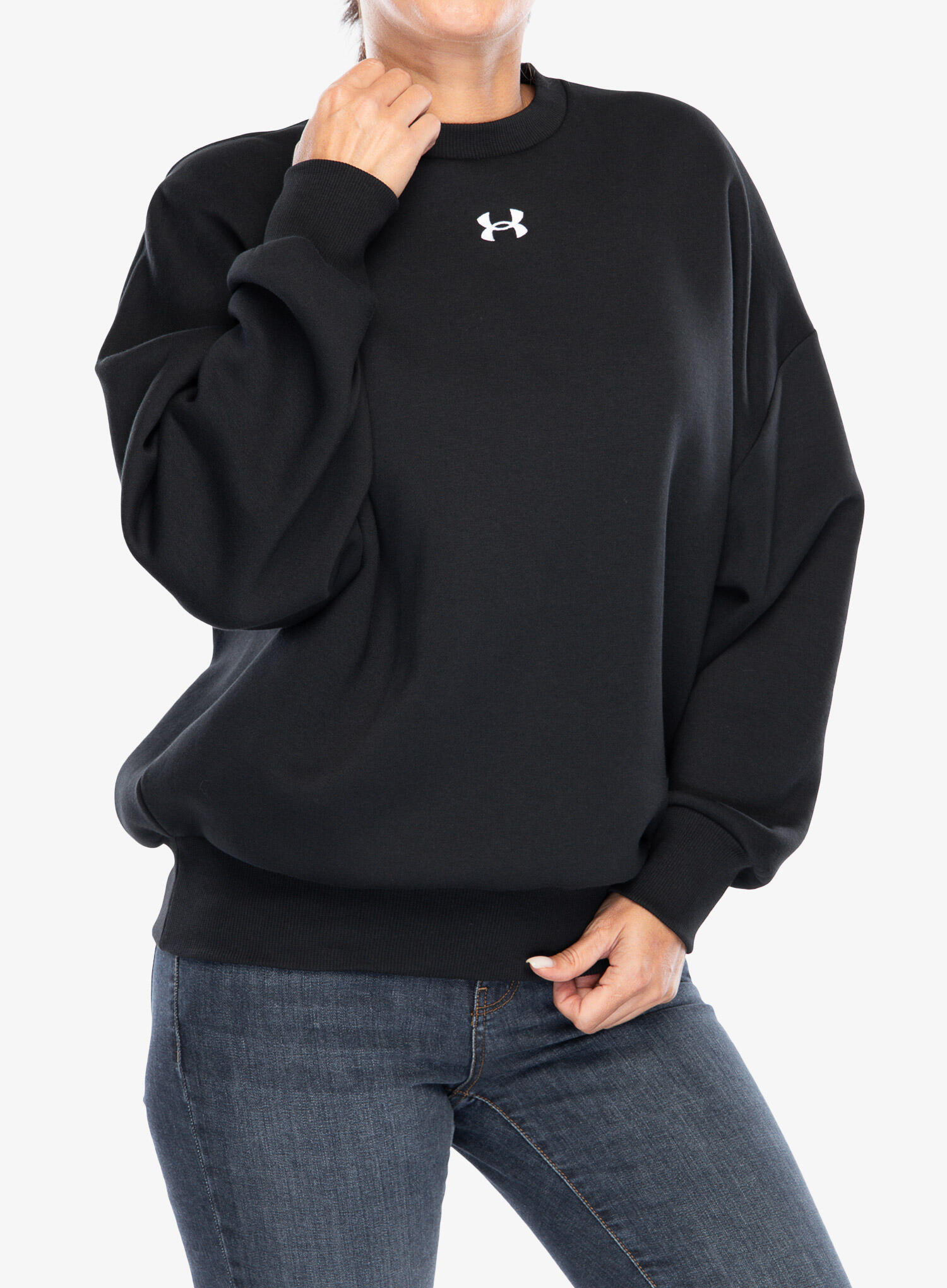 Felpa da donna Under Armour Rival Fleece OS Crew 3/5