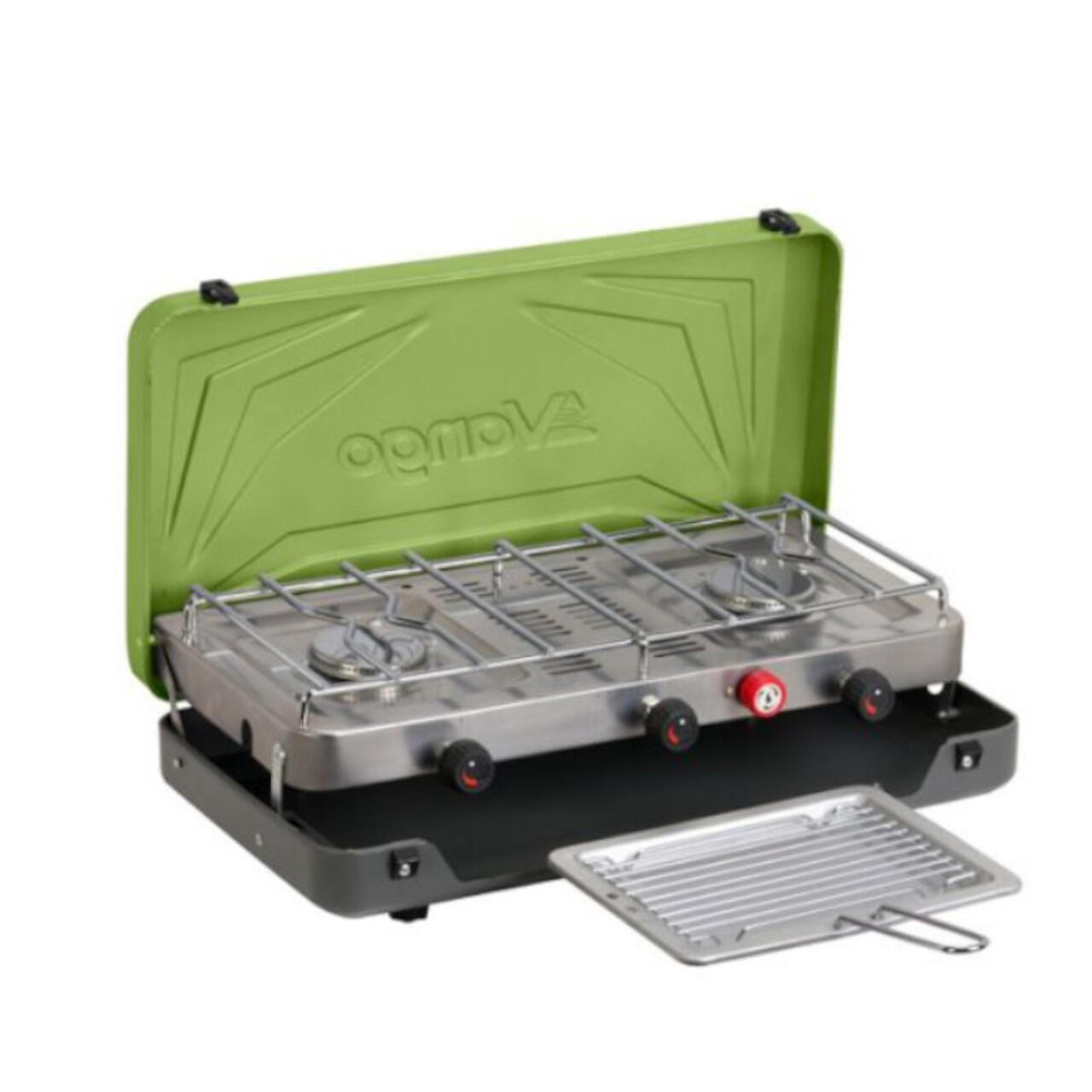 VANGO Vango Combi IR Double Burner and Grill Camping Cooker - Herbal