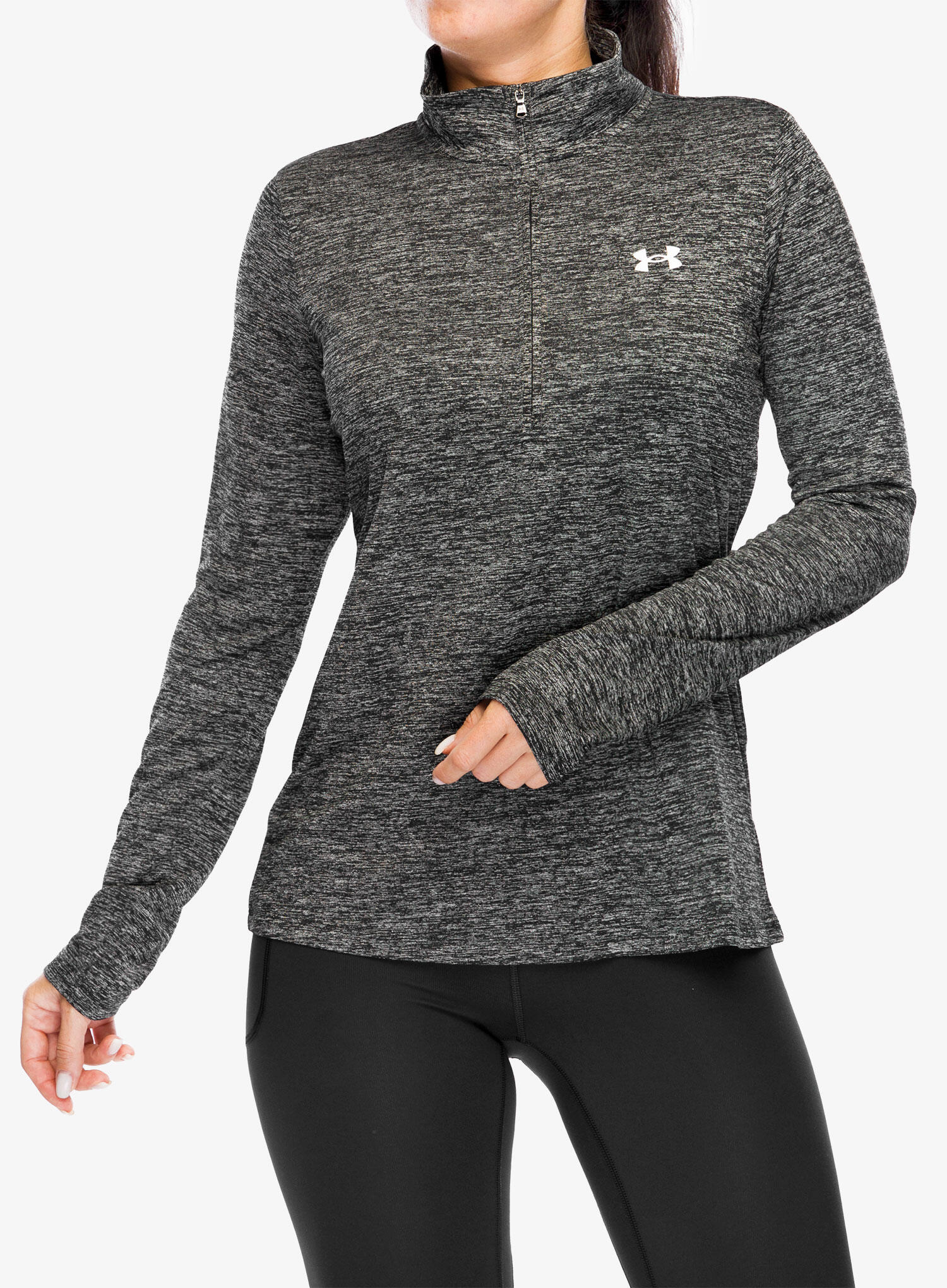 Haut 1/2 Zip Under Armour Tech Noir Femme 3/5