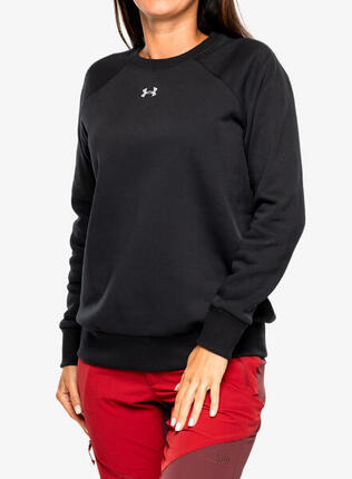 Le sweat-shirt femme Under Armour Rival Fleece Crew noir/blanc est le choix