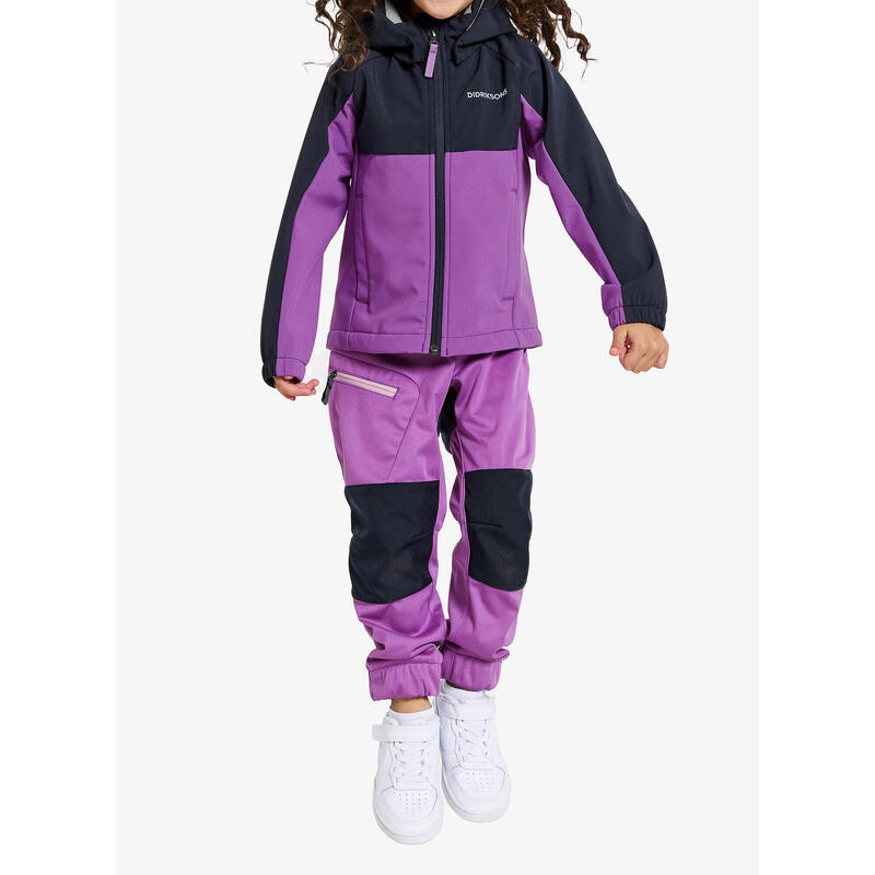 Kurtka dziecięca Didriksons Troel Jacket 4 - tulip purple 90 cm