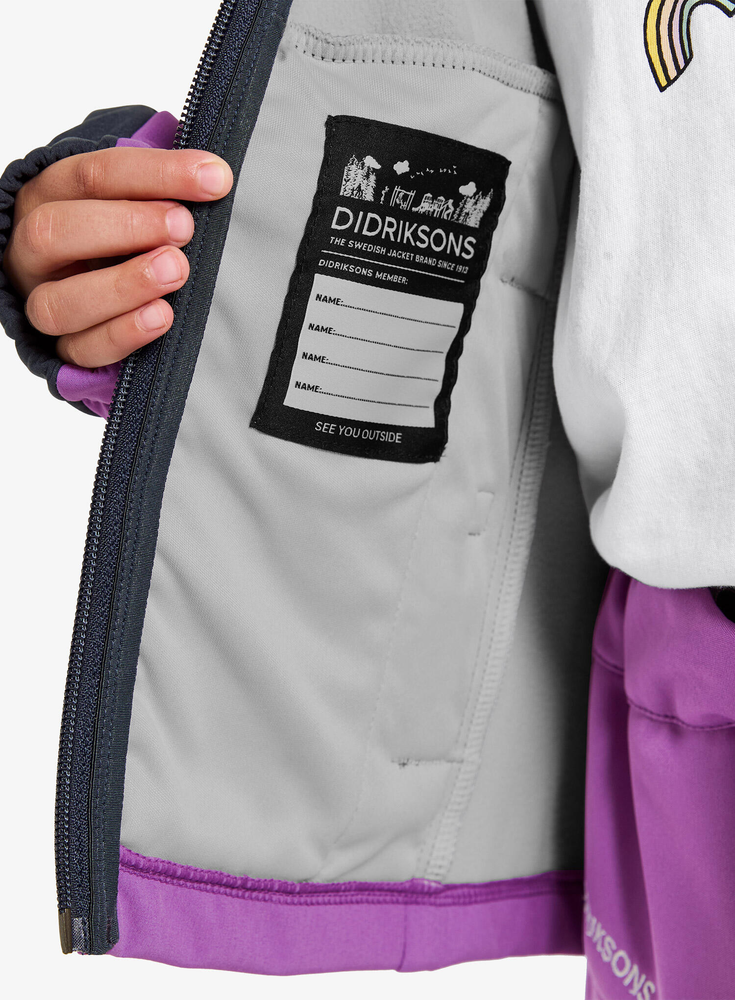 Kurtka dziecięca Didriksons Troel Jacket 4 - tulip purple 90 cm 4/7
