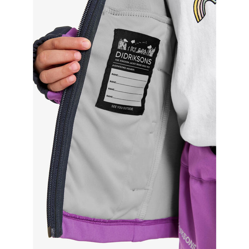 Kurtka dziecięca Didriksons Troel Jacket 4 - tulip purple 90 cm