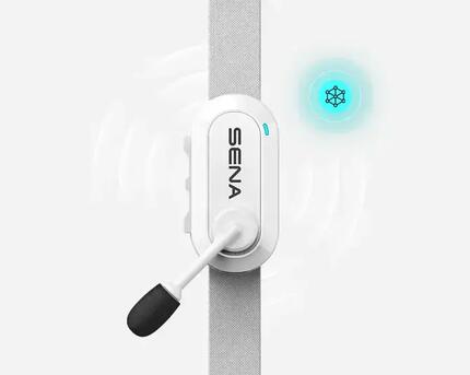 BIKOM 20 Blanc: Intercom avec microphone, Mesh Full duplex, Bluetooth