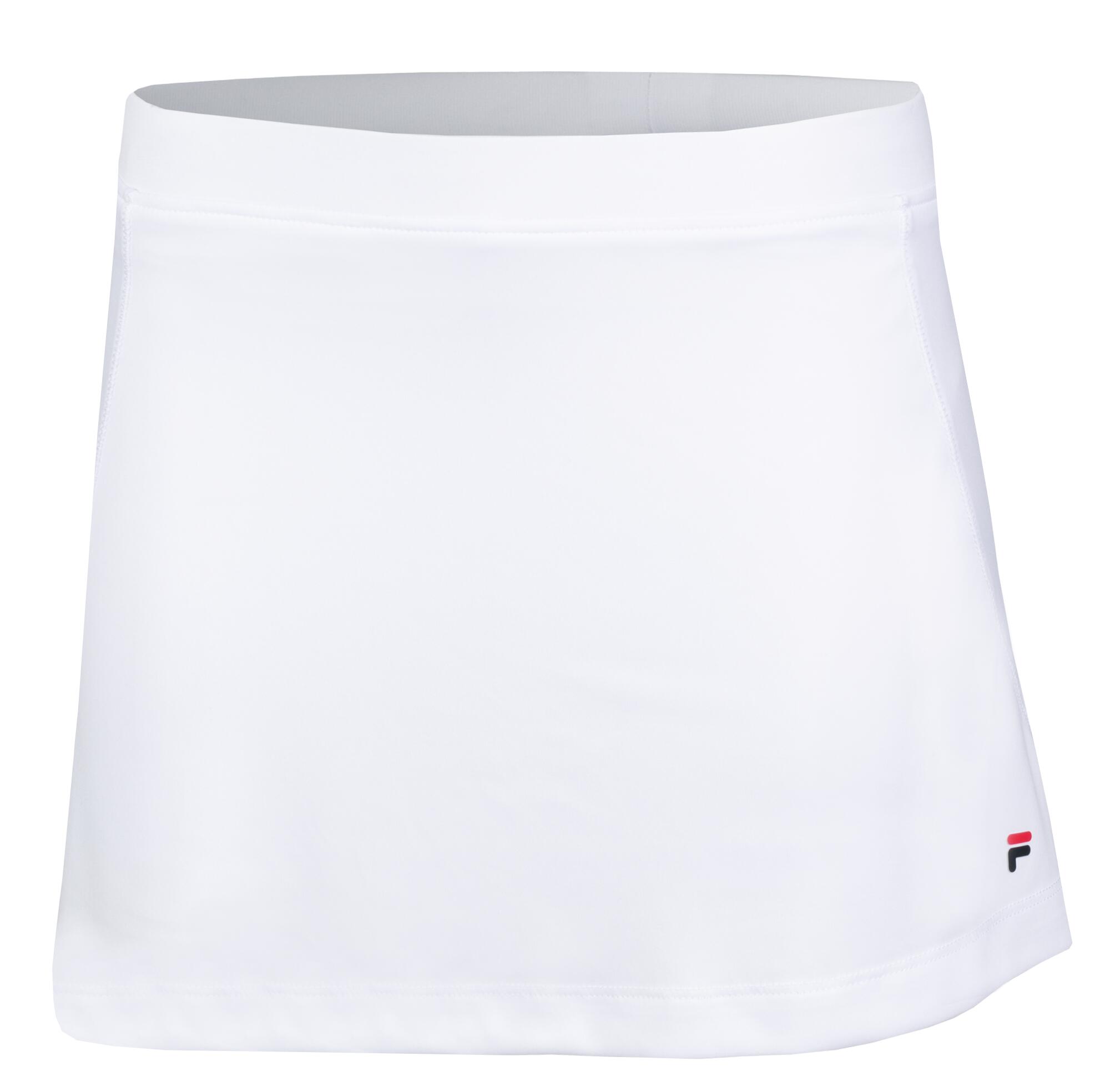 FILA Fila Shiva White Tennis Skort, Stretch with Built-in Shorts