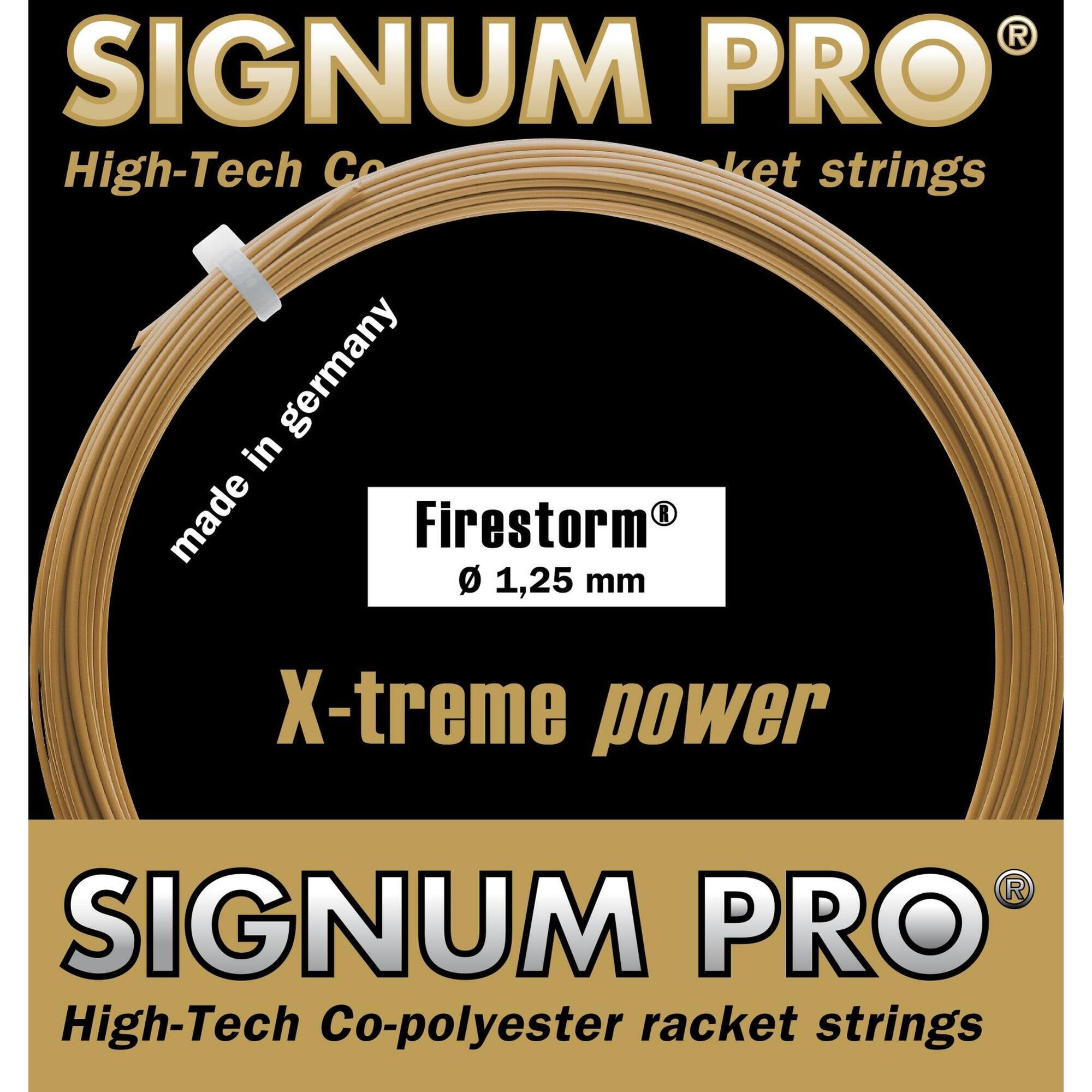 Signum Pro - Garniture 12 M Signum Pro Firestorm 1,25 Mm Doré - Cordage Raquette - Multicolore - No Size - Decathlon