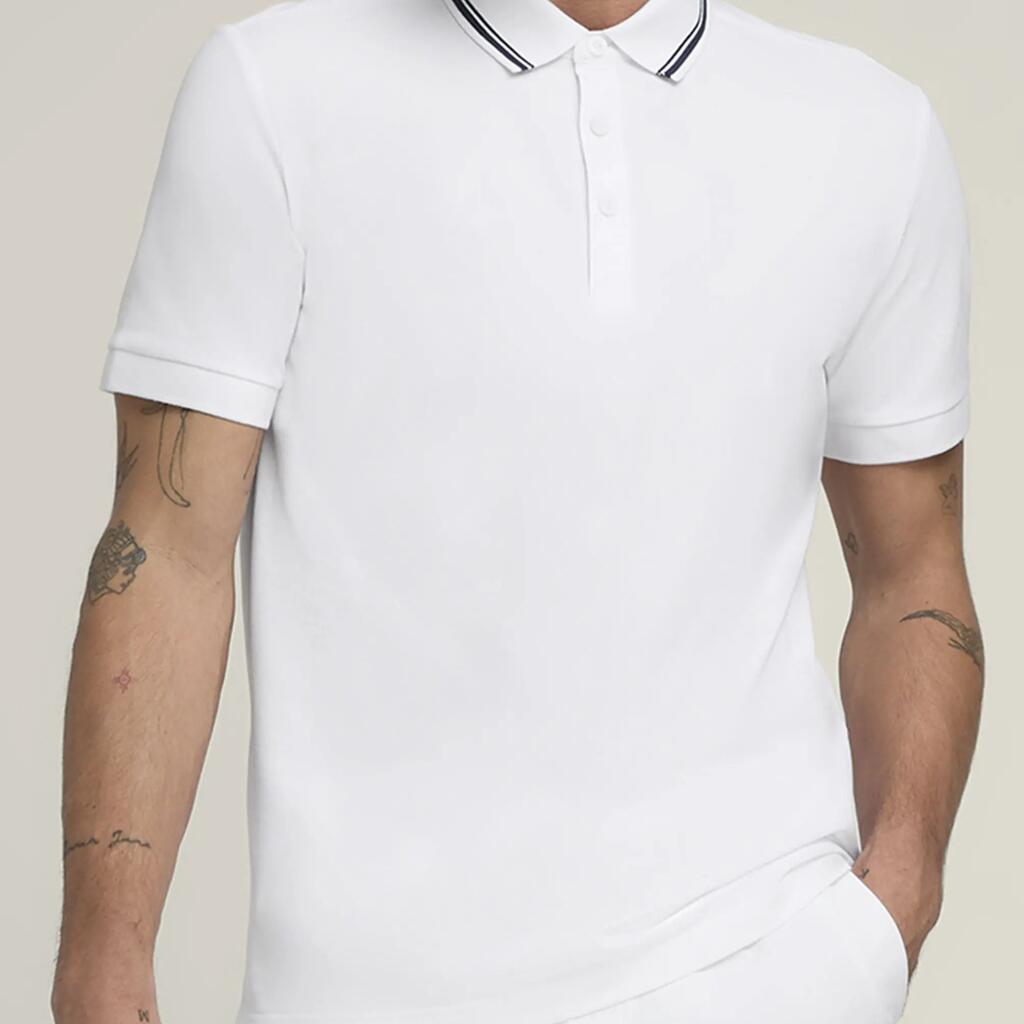 Team Pique Polo Crew Men White