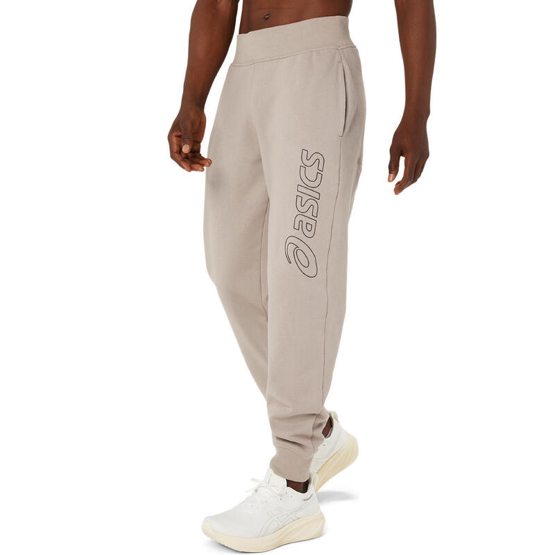 ASICS Logo Sweat Pantalon Hommes Gris