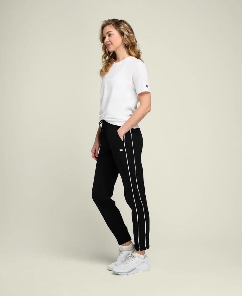 Pantaloni da riscaldamento Team da donna neri 4/4