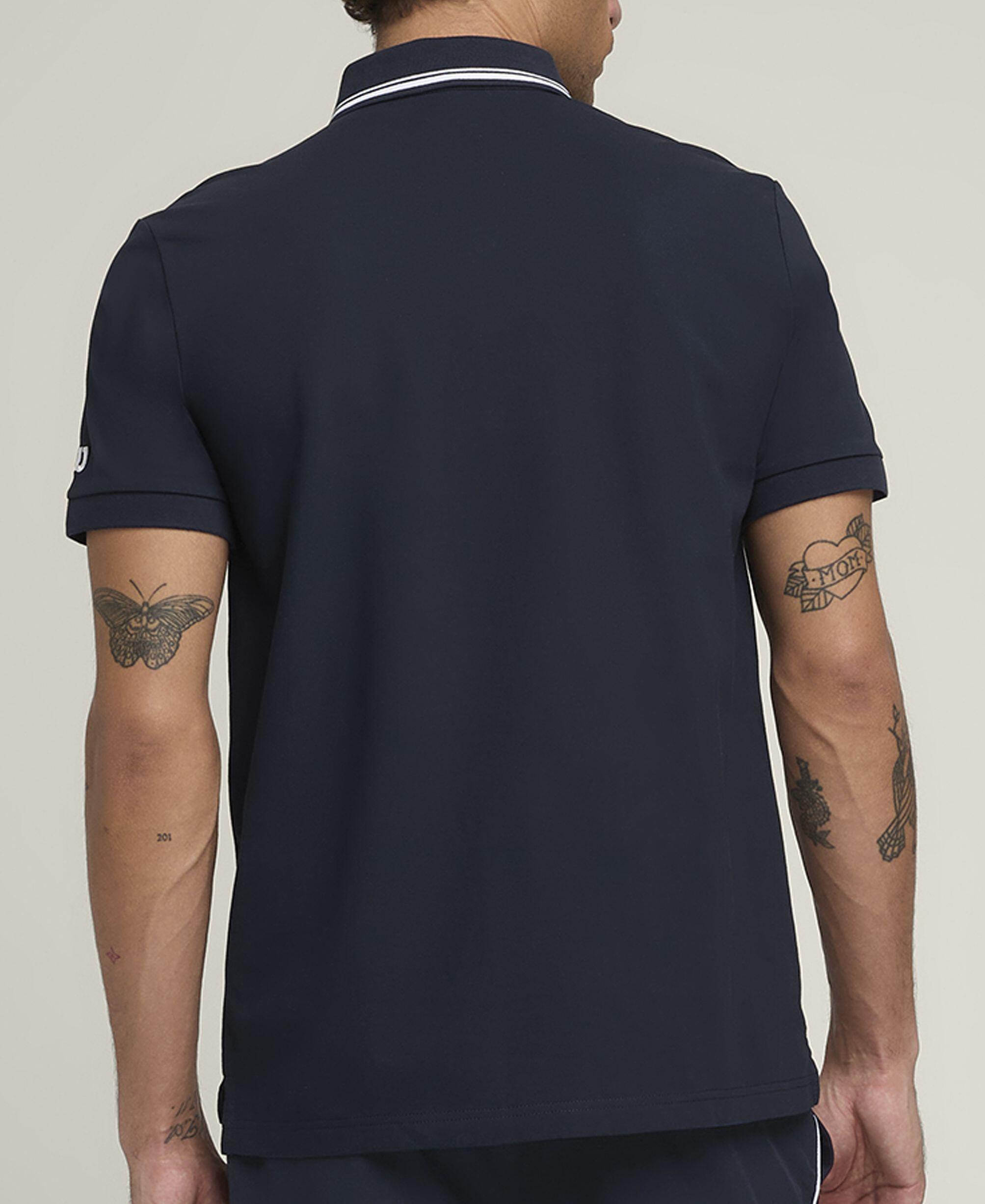 Team Pique Polo Crew da uomo blu scuro 2/5
