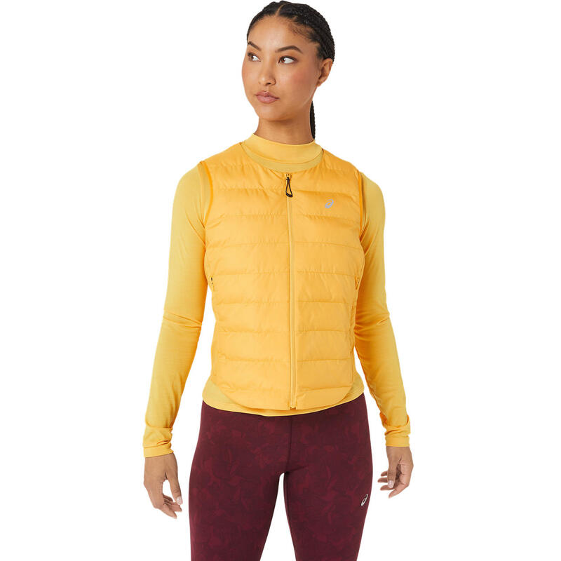 Padded Run Vest Damen Tiger Yellow