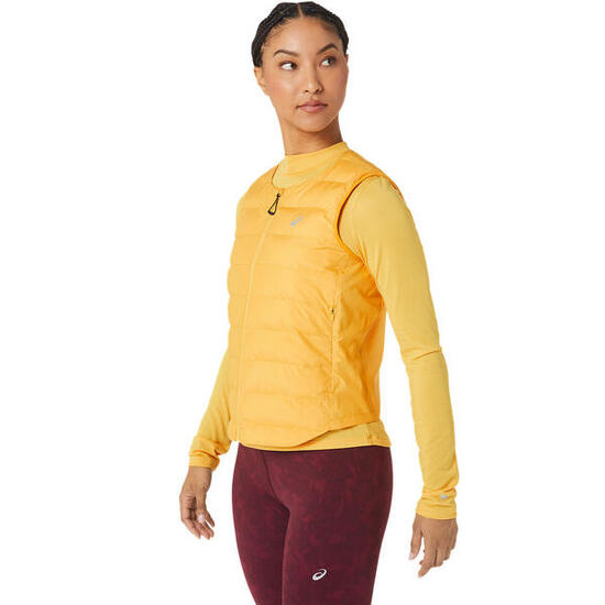 Veste de course Femme RUNKOYO Tiger Yellow rembourrée, coupe-vent