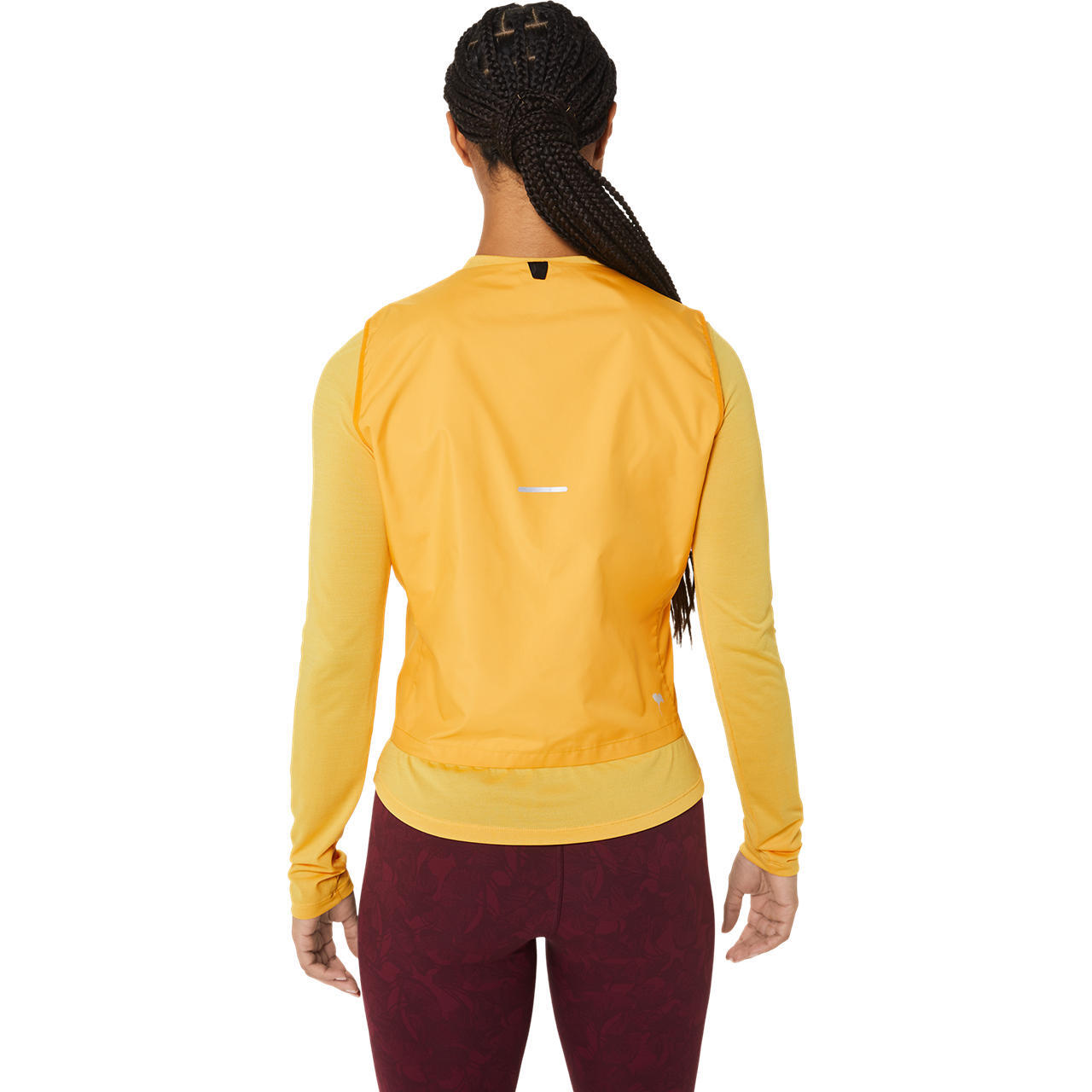 Padded Run Vest Damen Tiger Yellow 2/3