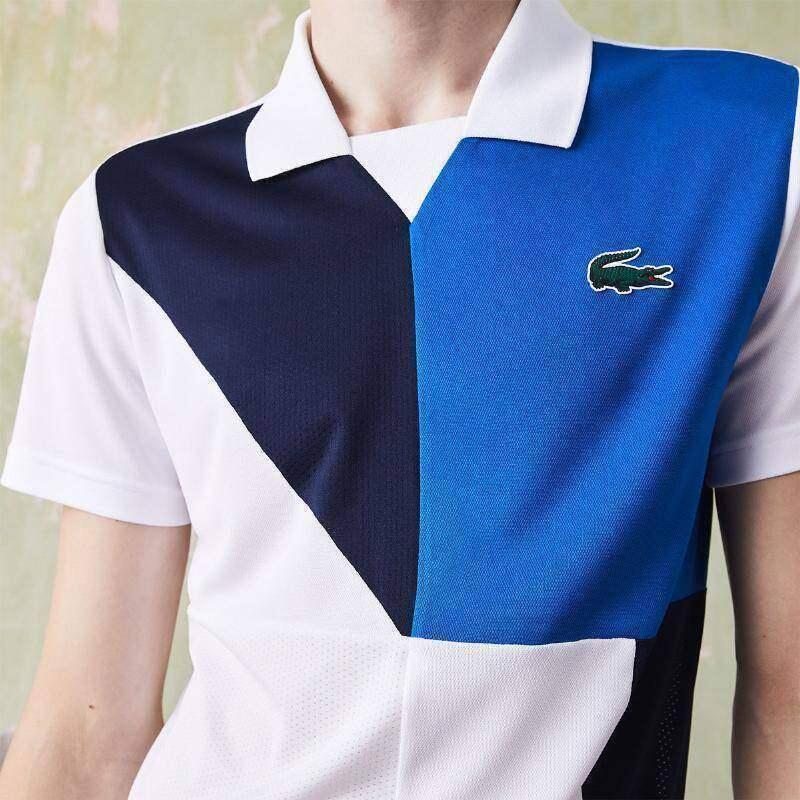 Polo tennis LACOSTE SPORT coupe slim blanc piqué ultra-dry 2/5
